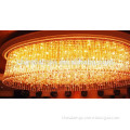SASO hot sale modern gold circle crystal celling lamp for hotel,home decoration